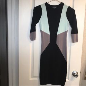 Bebe color block sweater dress